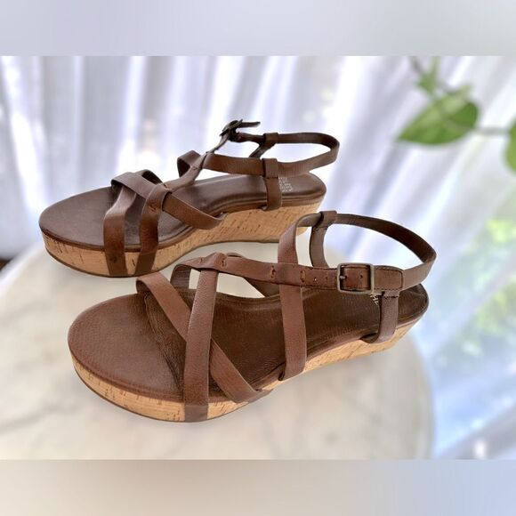 Eileen Fisher Array Cork Sandal Wedge Platform Size 7.5 - Picture 14 of 15